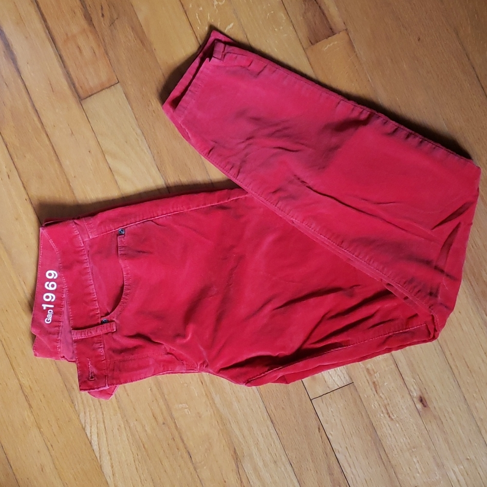 Red Corduroy Legging Jeans size 8